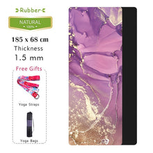 Load image into Gallery viewer, Natural Rubber Yoga Mat Printed Women High Quality Fitness Mats Pilates