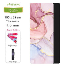 Load image into Gallery viewer, Natural Rubber Yoga Mat Printed Women High Quality Fitness Mats Pilates