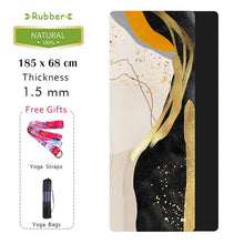 Load image into Gallery viewer, Natural Rubber Yoga Mat Printed Women High Quality Fitness Mats Pilates