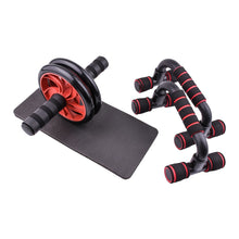 Load image into Gallery viewer, AB Power Wheels Roller Machine Push-up Bar Stand Exercise Rack Workout Home Gym