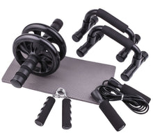 Load image into Gallery viewer, AB Power Wheels Roller Machine Push-up Bar Stand Exercise Rack Workout Home Gym