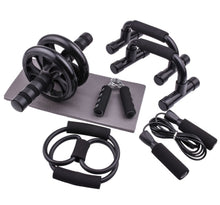 Load image into Gallery viewer, AB Power Wheels Roller Machine Push-up Bar Stand Exercise Rack Workout Home Gym